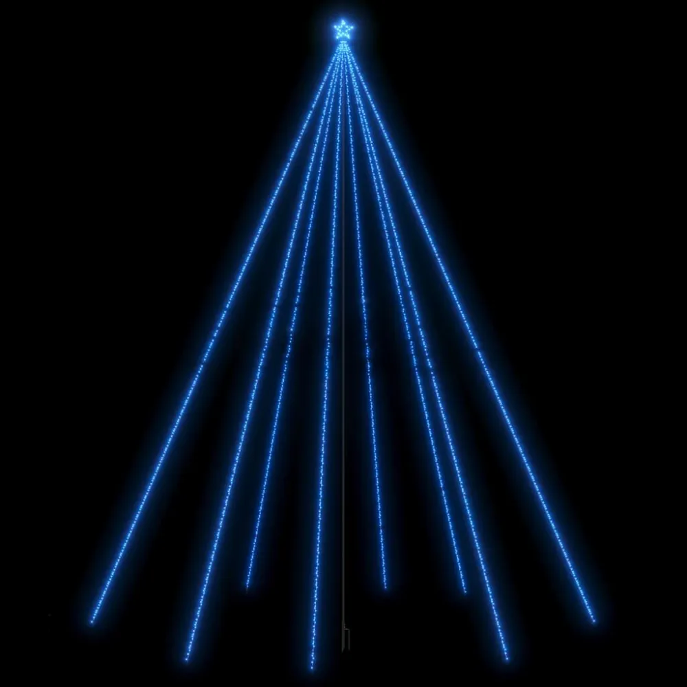 LED Árvore de Natal Interior Exterior 1300 LEDs Azul 8 m