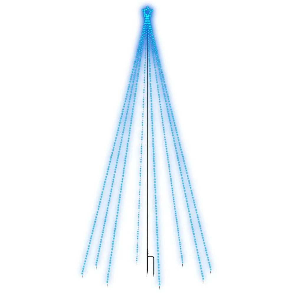 LED Árvore de Natal Interior Exterior 576 LEDs Azul 3,6 m