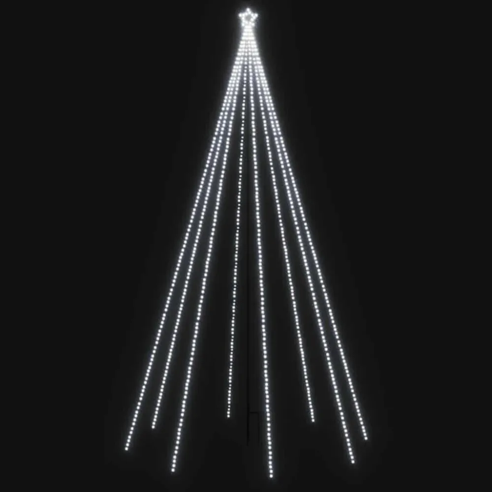 LED Árvore de Natal Interior Exterior 800 LEDs Branco Gélido 5 m