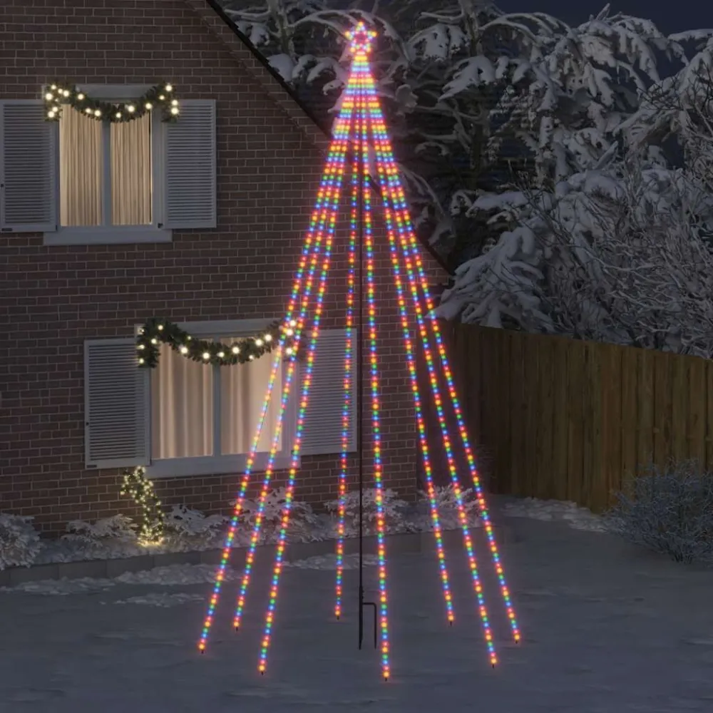 LED Árvore de Natal Interior Exterior 800 LEDs Colorido 5 m