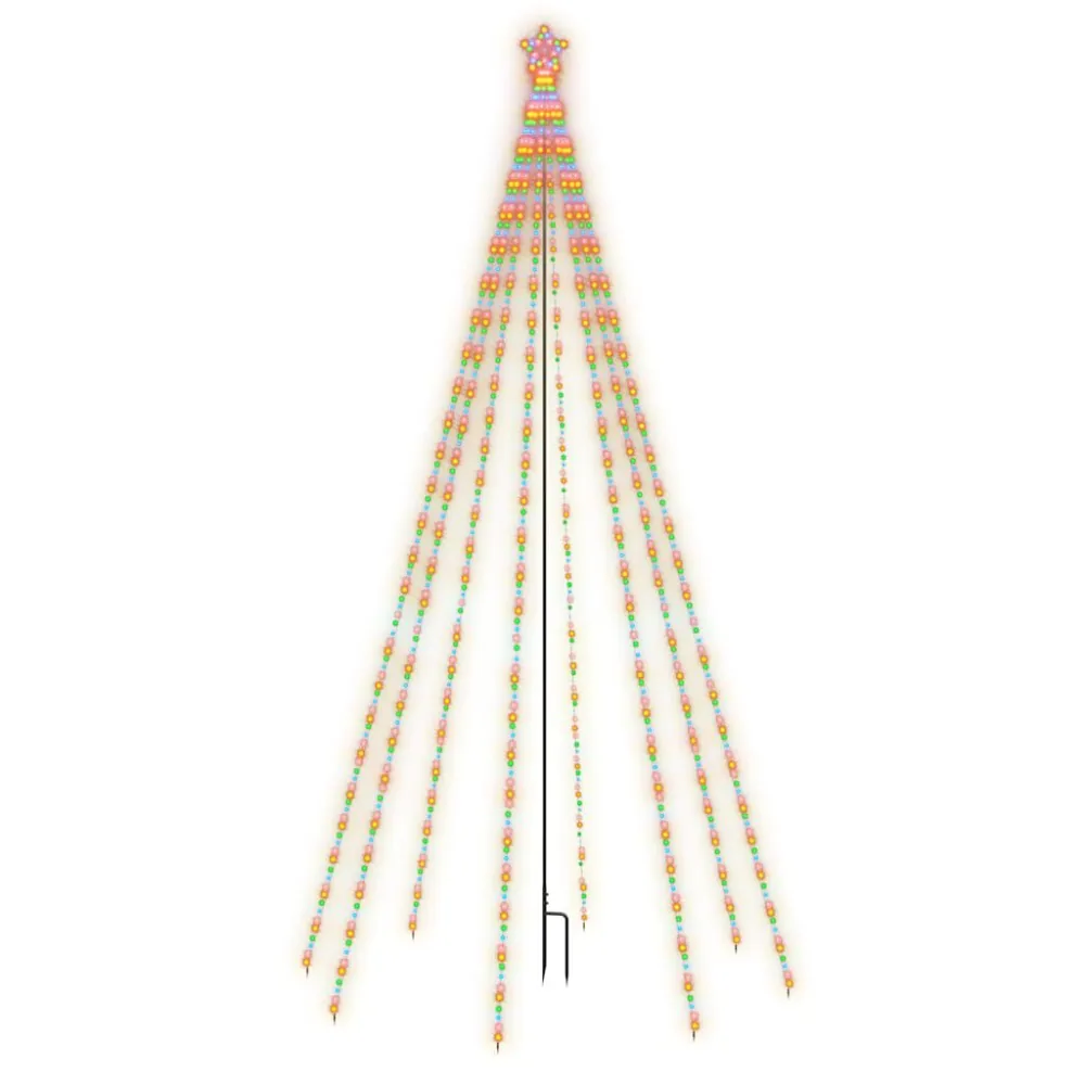 LED Árvore de Natal Interior Exterior 800 LEDs Colorido 5 m