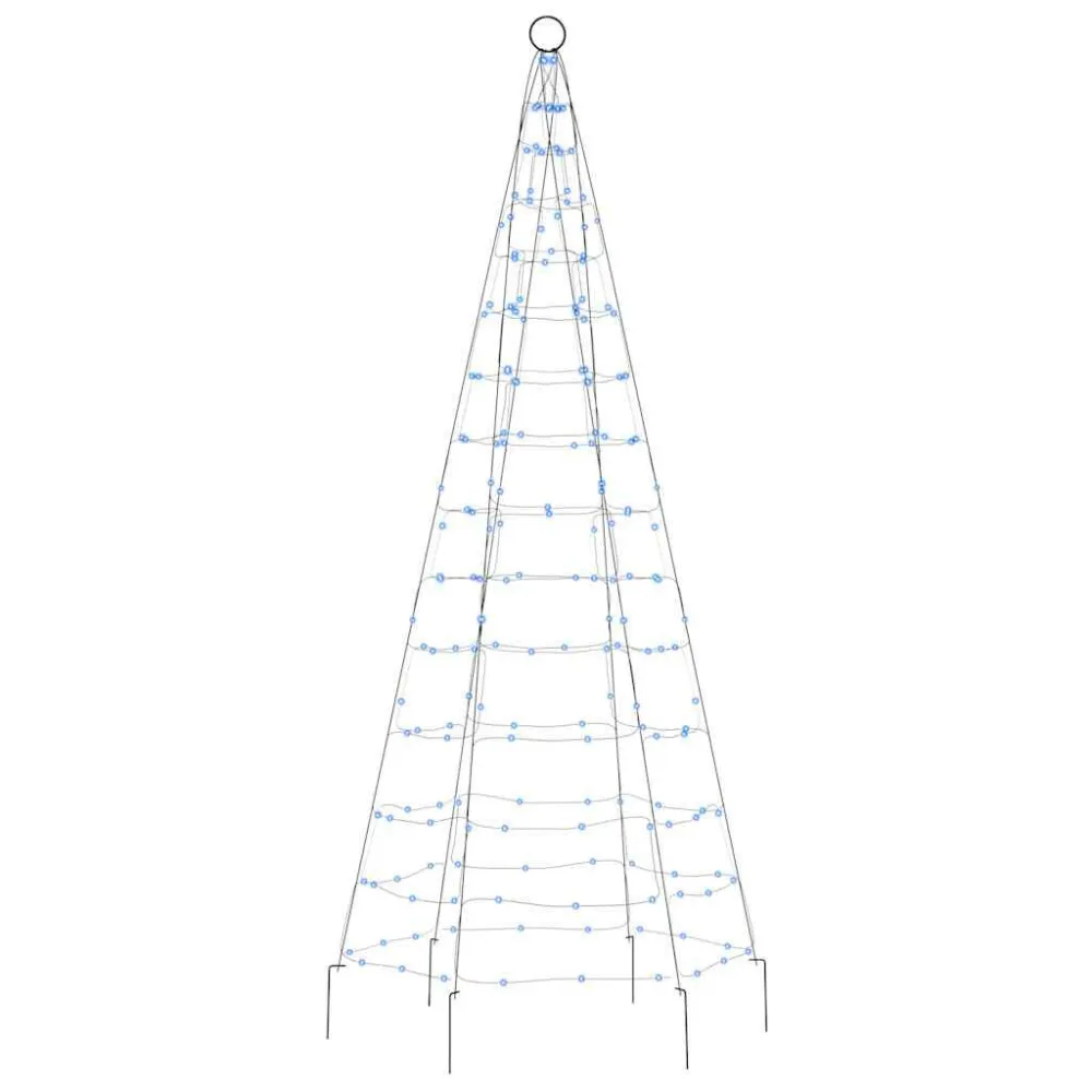 LED Árvore de Natal no mastro 200 LEDs Azul 180 cm