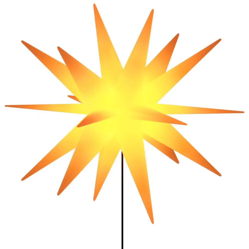 Luz de Natal com estaca LED dobrável 57 cm amarelo