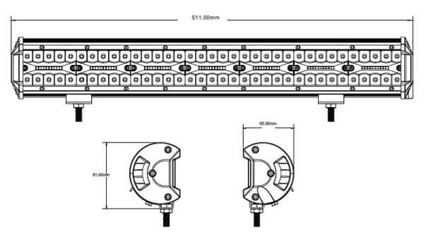 Luz de trabalho LED Berger & Schröter 420 W, 42000 lumens, 20299