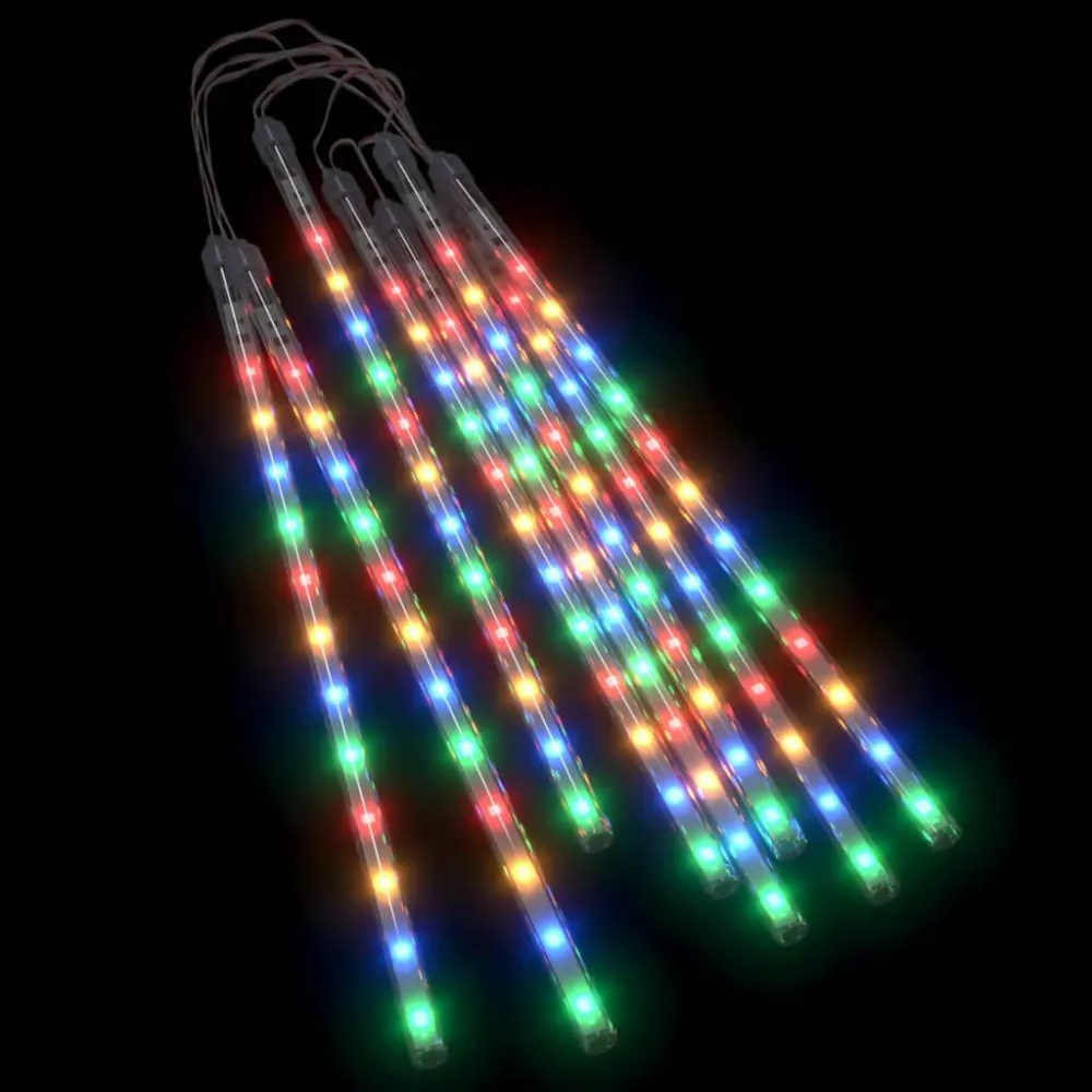 Luzes meteoro 8 pcs 30 cm 192 luzes LED int./ext. colorido