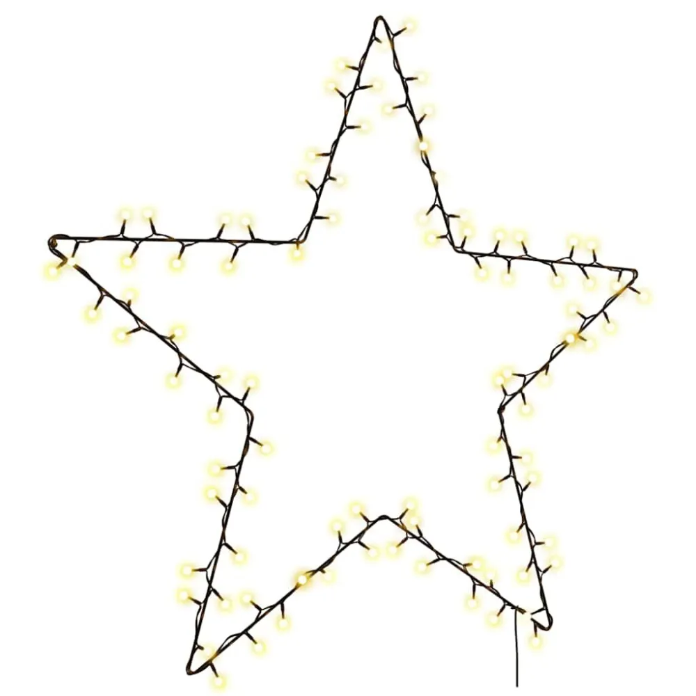 Luzes de Natal silhueta estrela 115 LEDs branco tórrido