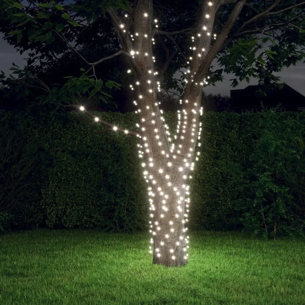 Luzes solares 2pcs 2x200 LED para interior/exterior branco gélido