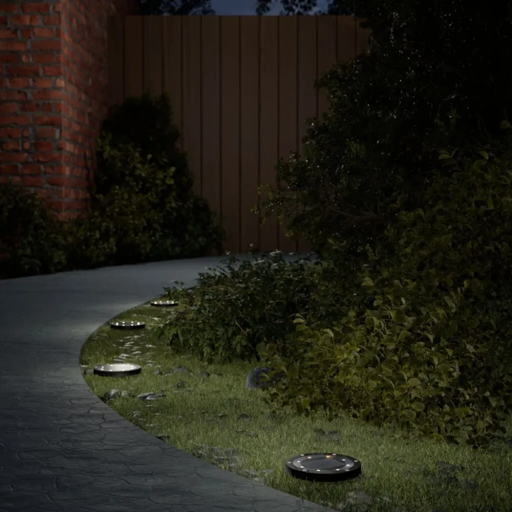 Luzes solares para exterior com espigões 4 pcs branco tórrido