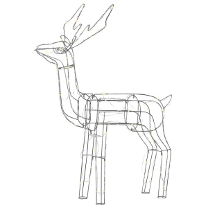 Outdoor LED Decoration Deer 117 cm Prata LAUGAR