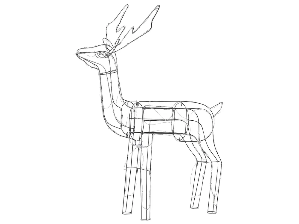 Outdoor LED Decoration Deer 117 cm Prata LAUGAR