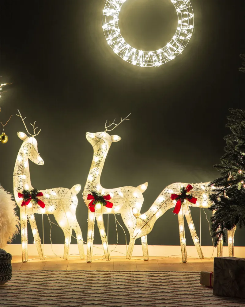 Outdoor LED Decoration Reindeers 92 cm Neve ANGELI