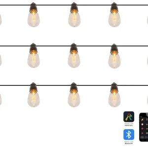 Outdoor String Warm Branco Smart LED Lights App 15 Bulbs ITILLEQ