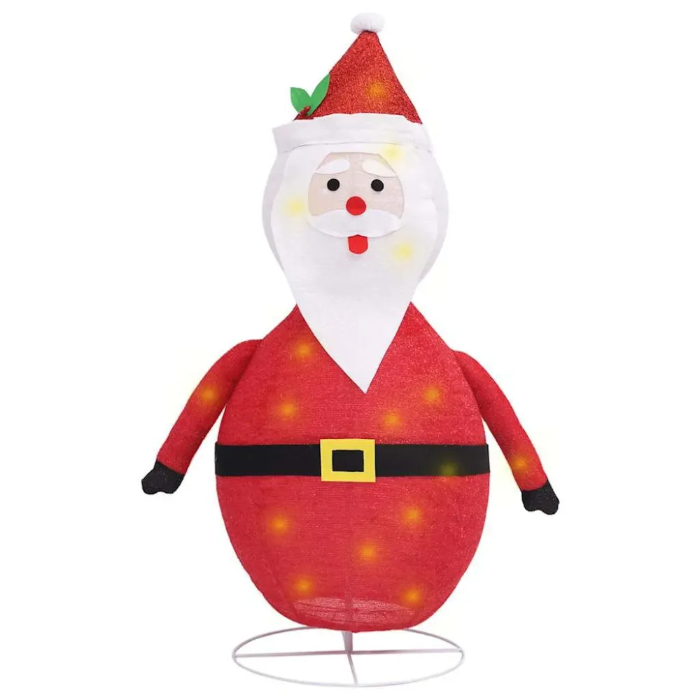 Pai Natal decorativo com luz LED tecido de luxo 60 cm