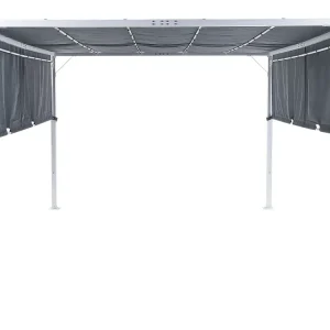Pergola LED Lights 310 x 310 cm Grey PARGA