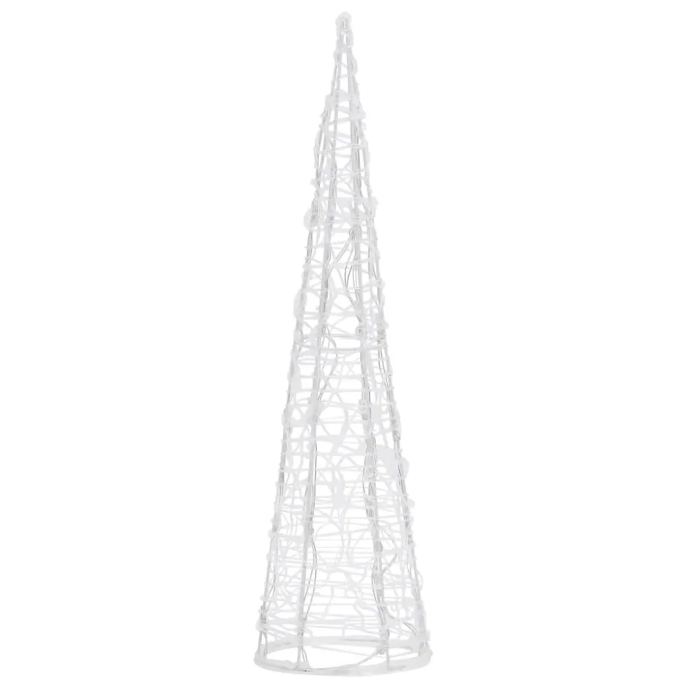 Pirâmide de iluminação decorat. com LEDs acrílico 60 cm colorido