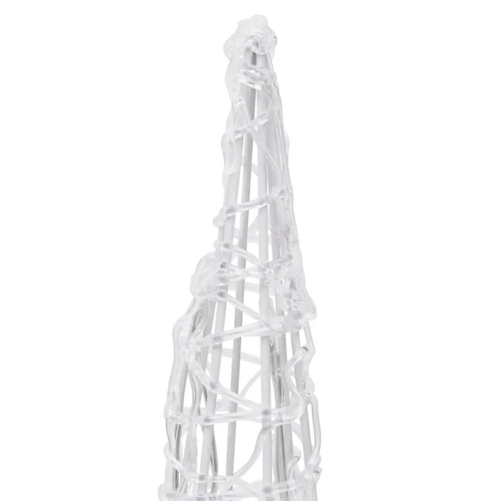Pirâmide de iluminação decorat. com LEDs acrílico 60 cm colorido