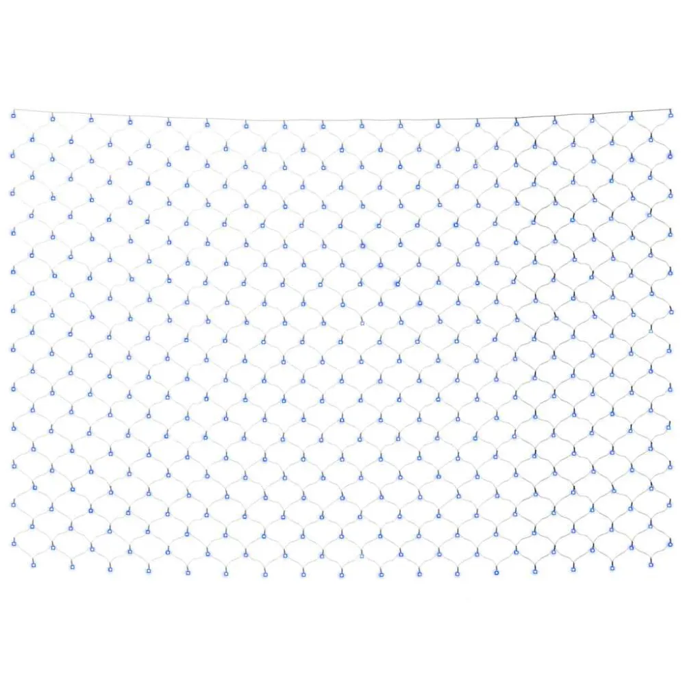 Rede luzes de natal 3x2 m 204 luzes LED int/ext azul-claro