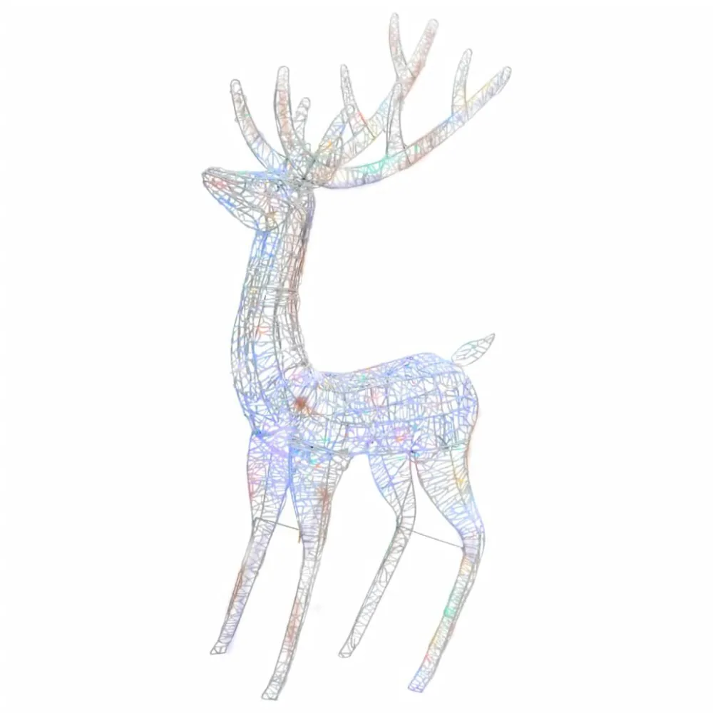 Renas de Natal XXL 2pcs 250 LEDs 180 cm acrílico multicolorido