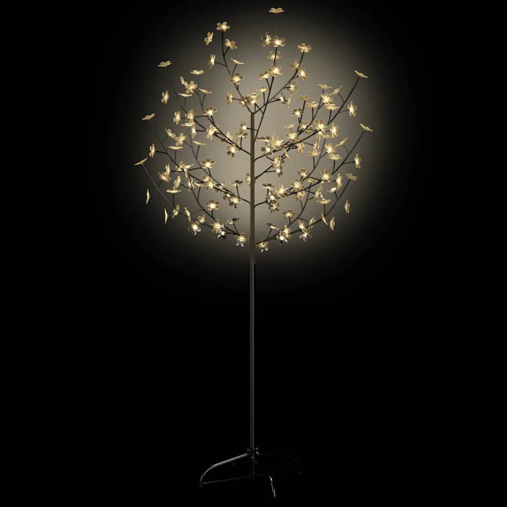 Árvore de Natal 120 LED flor cerejeira luz branco tórrido 150 cm
