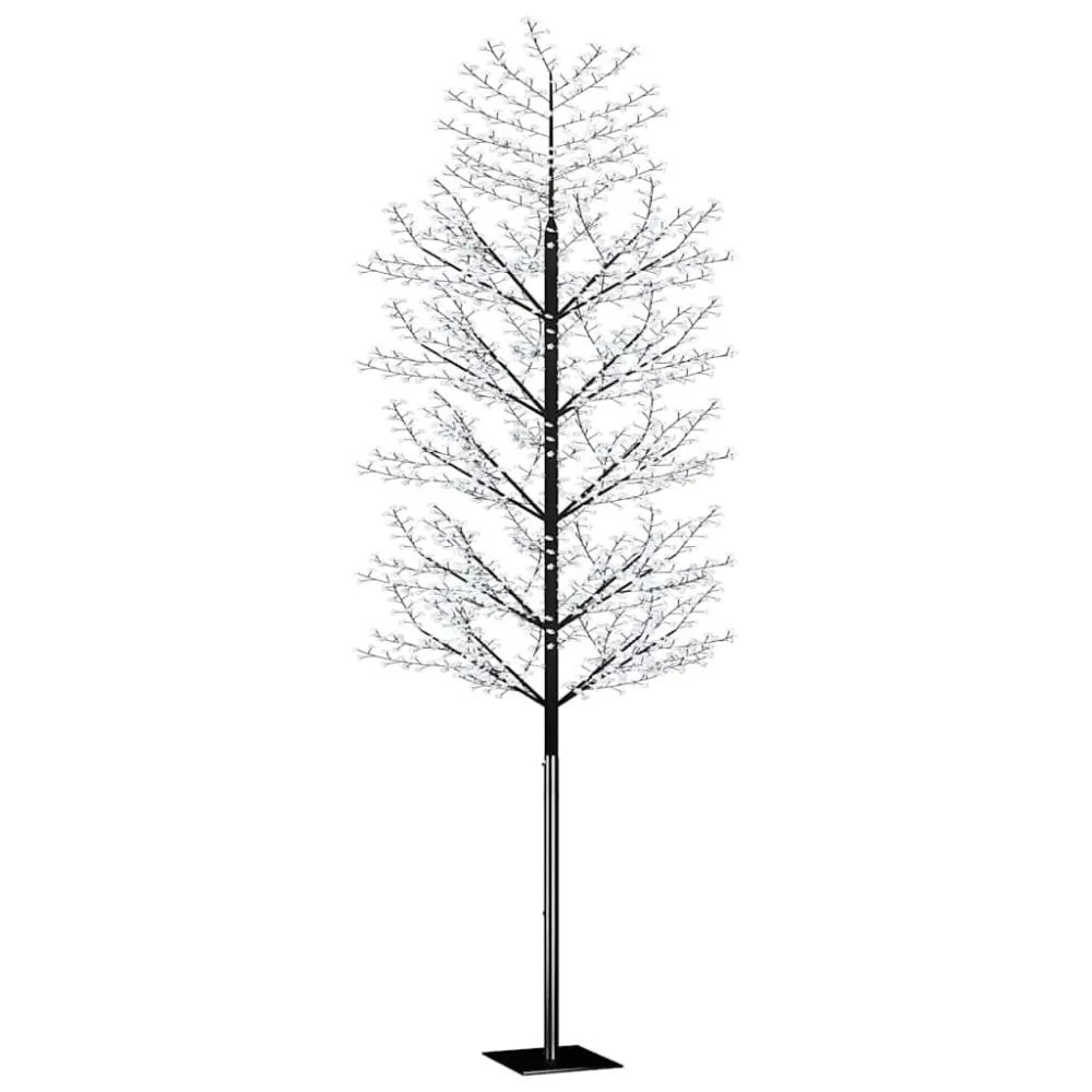 Árvore de Natal 2000 LED flor cerejeira luz branco gélido 500 cm
