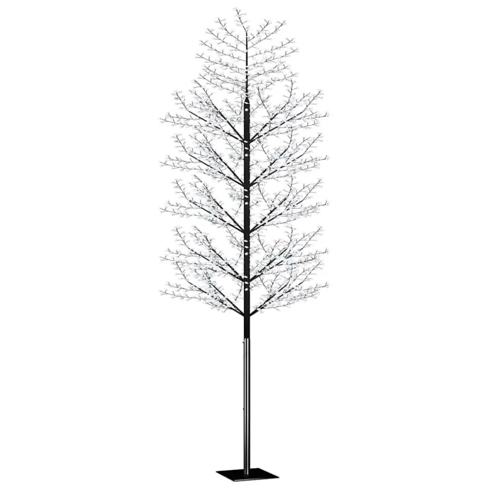 Árvore de Natal 2000 LED flor cerejeira luz branco gélido 500 cm
