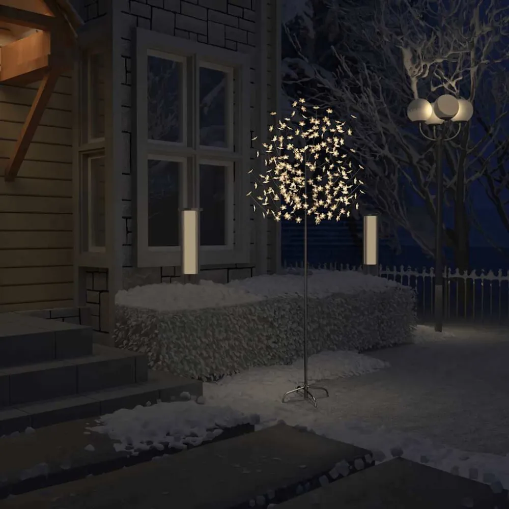 Árvore de Natal 220 LED flor cerejeira luz branco tórrido 220 cm