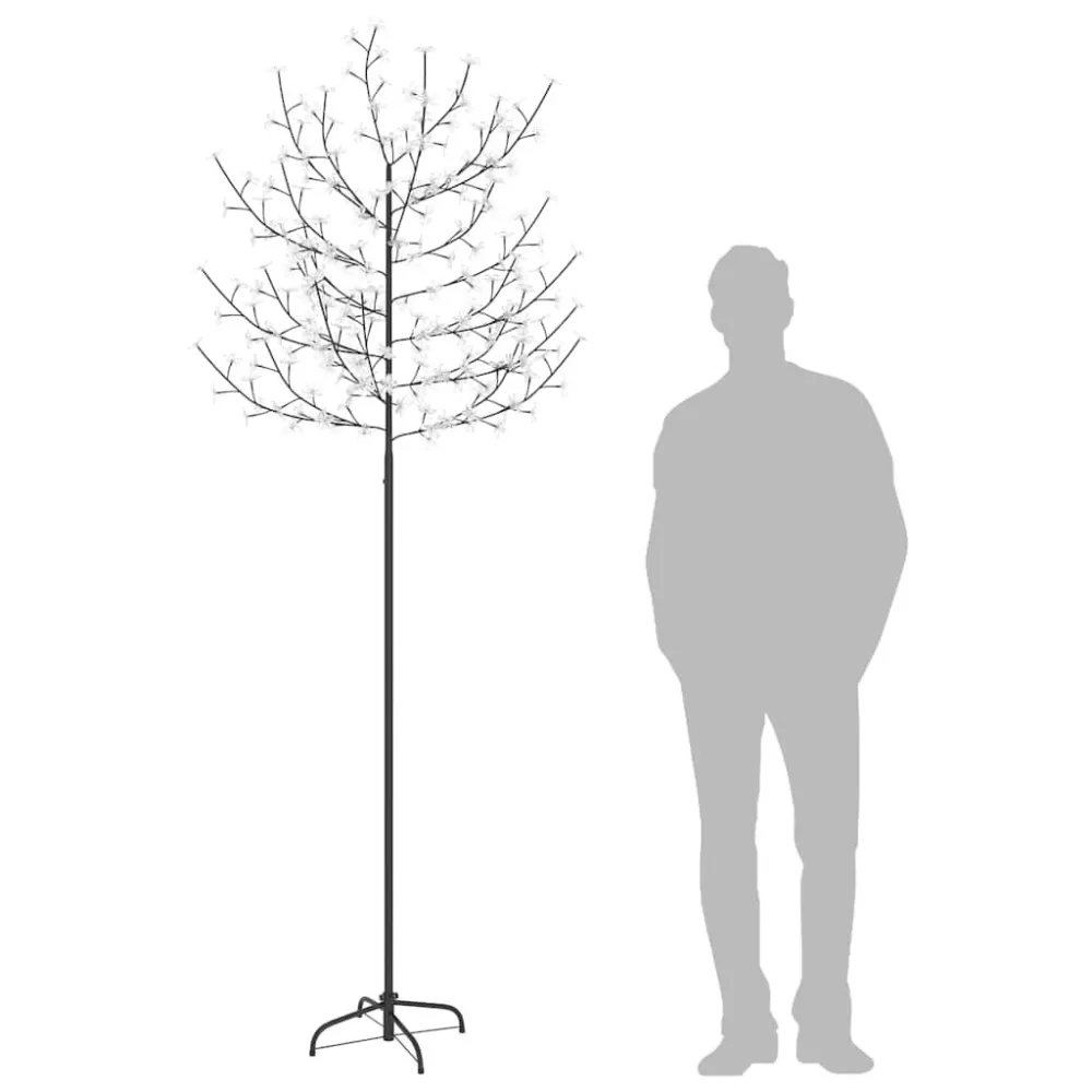 Árvore de Natal 220 LED flor cerejeira luz branco tórrido 220 cm