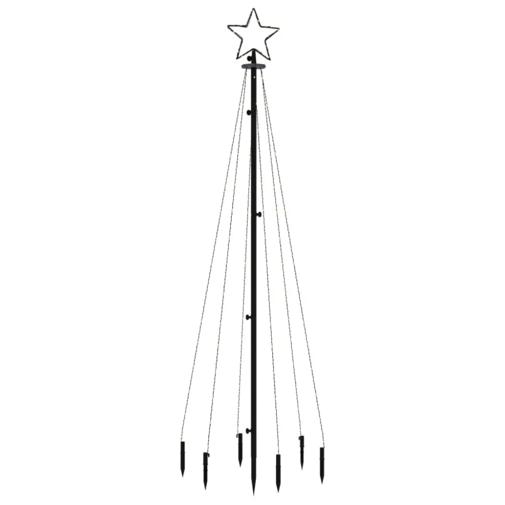 Árvore de Natal com espigão 108 luzes LED 180 cm azul