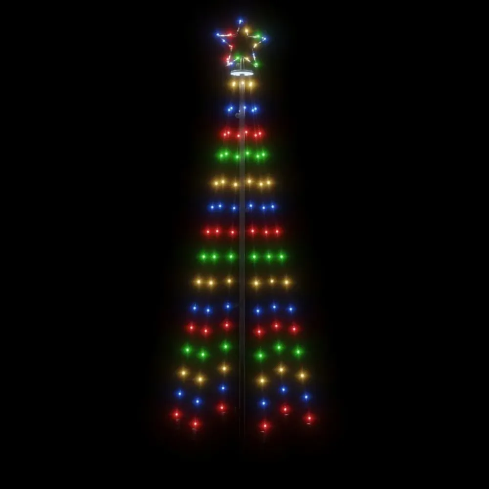 Árvore de Natal com espigão 108 luzes LED 180 cm colorido