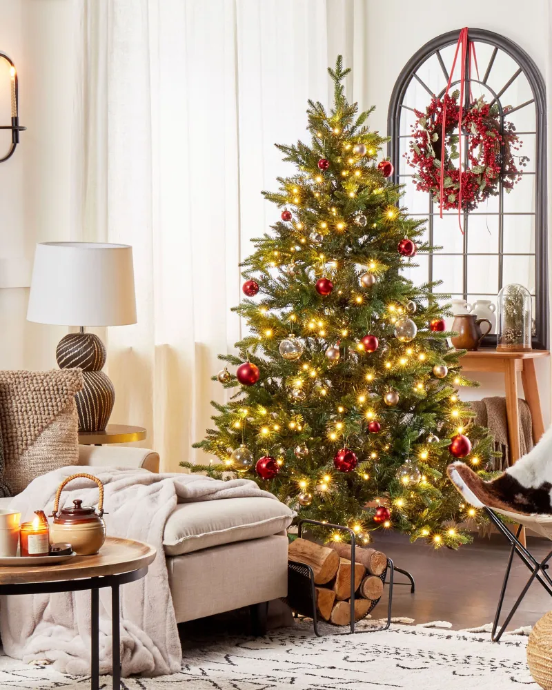 Árvore de natal com iluminação 180 cm verde FIDDLE