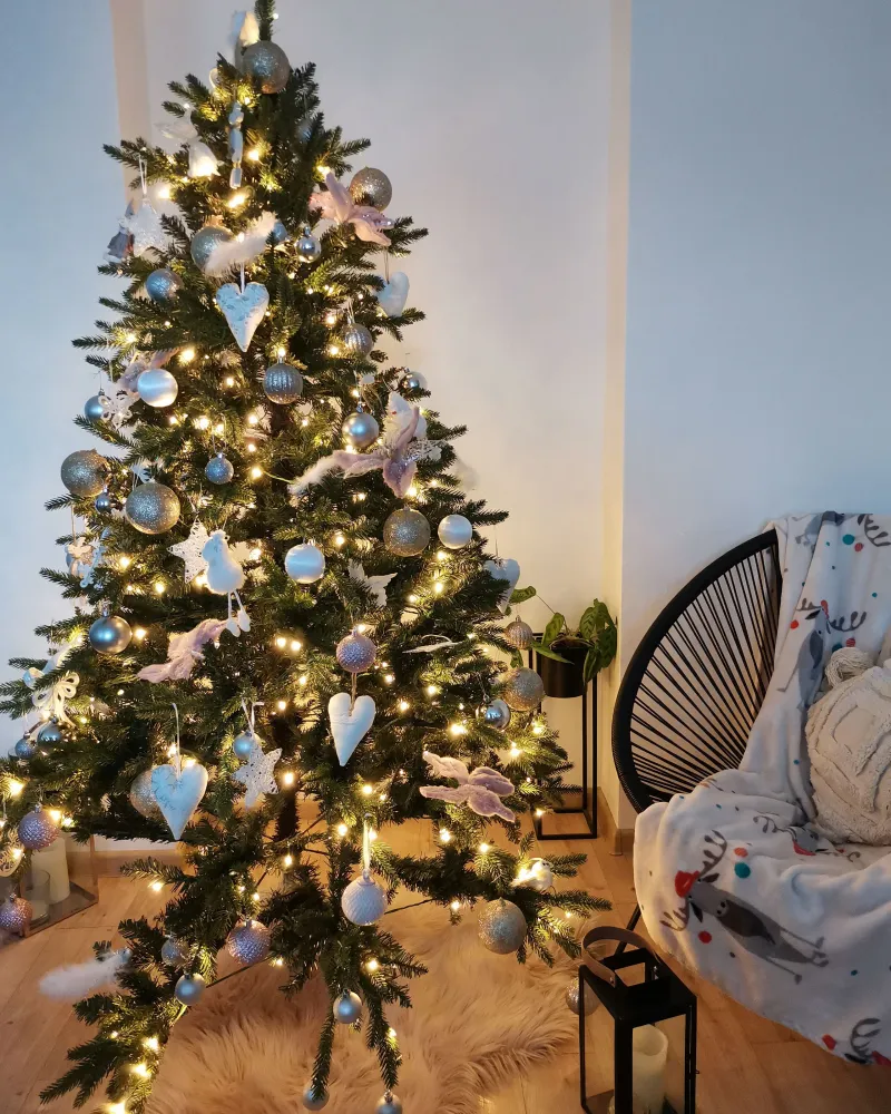 Árvore de natal com iluminação 180 cm verde FIDDLE