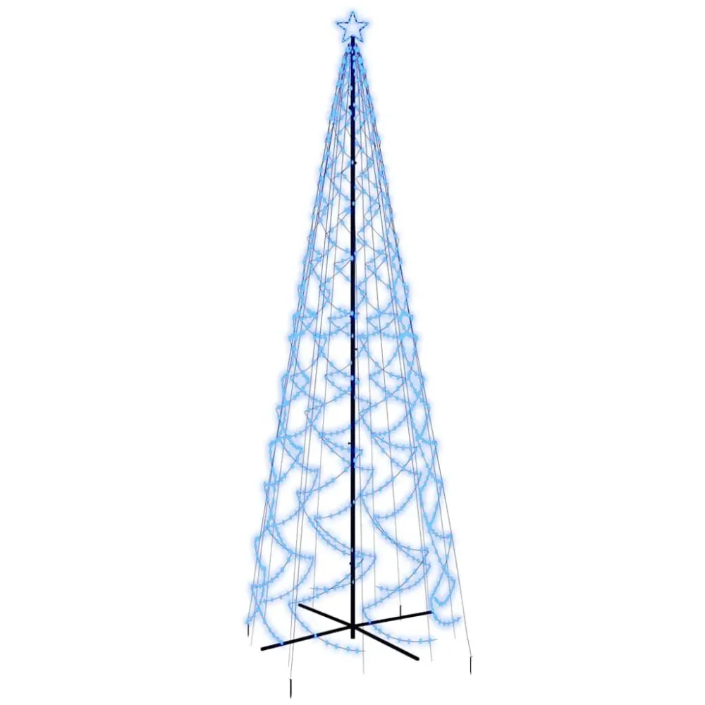 Árvore de Natal em cone 1400 luzes LED 160x500 cm azul
