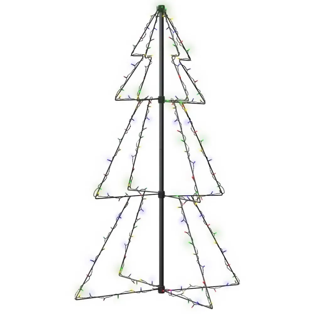 Árvore de Natal em cone 160 LEDs 78x120 cm interior e exterior