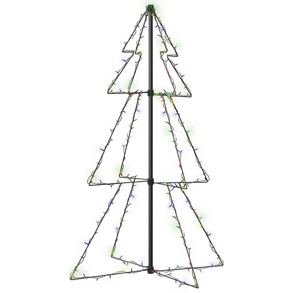 Árvore de Natal em cone 160 LEDs 78x120 cm interior e exterior