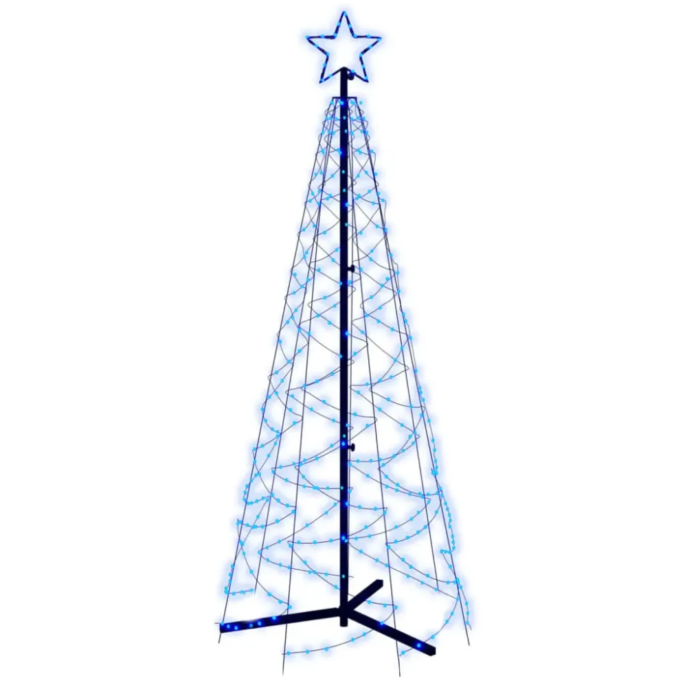 Árvore de Natal em cone 200 luzes LED 70x180 cm azul