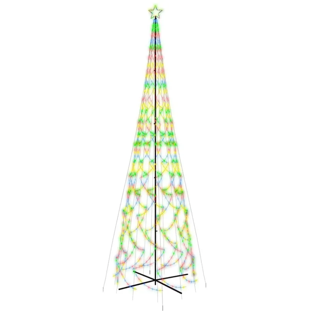 Árvore de Natal em cone 3000 luzes LED 230x800 cm colorido