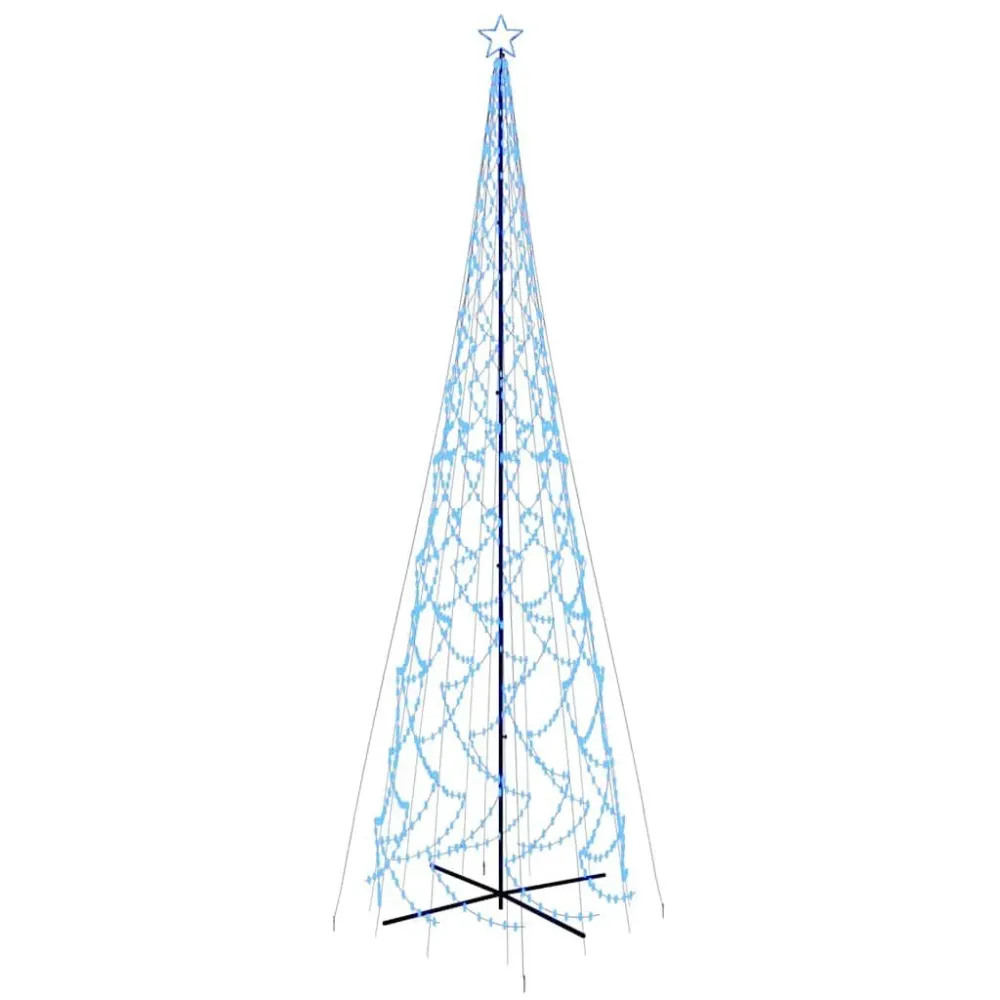 Árvore de Natal em cone 3000 luzes LED 230x800 cm azul