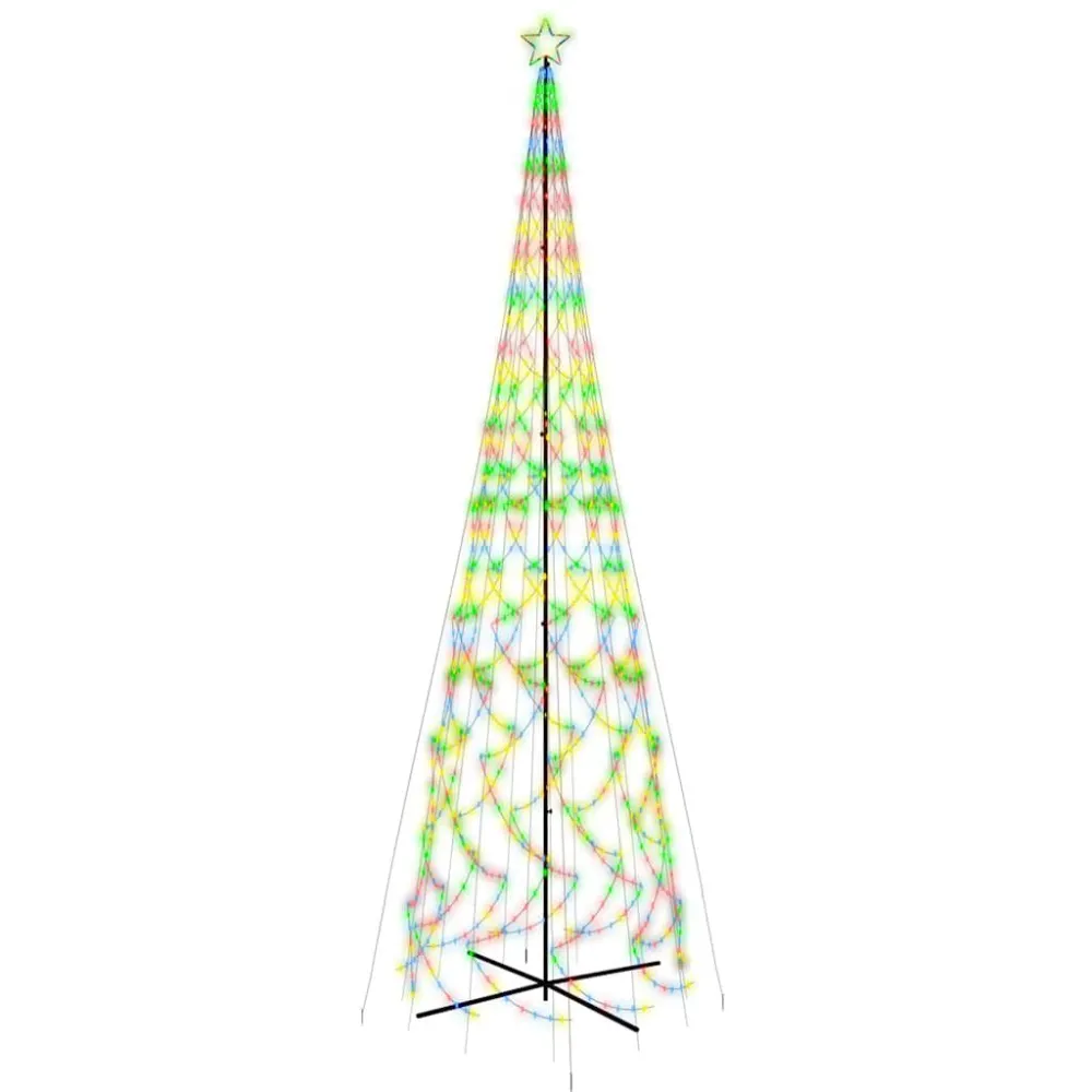 Árvore de Natal em cone 3000 luzes LED 230x800 cm colorido