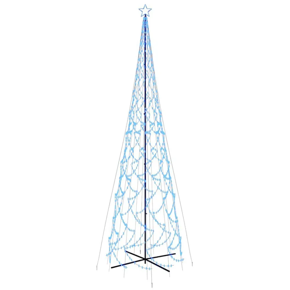 Árvore de Natal em cone 3000 luzes LED 230x800 cm azul