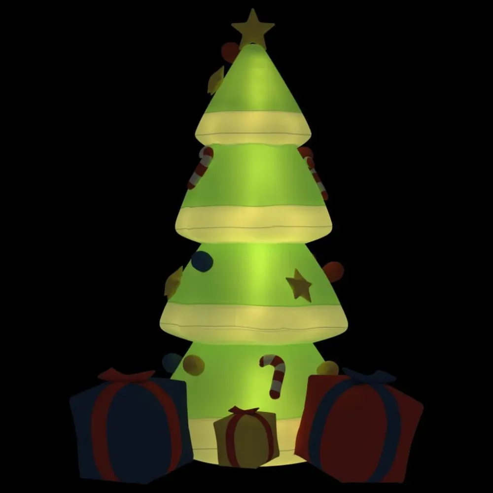 Árvore Natal insuflável com luzes LED 240 cm