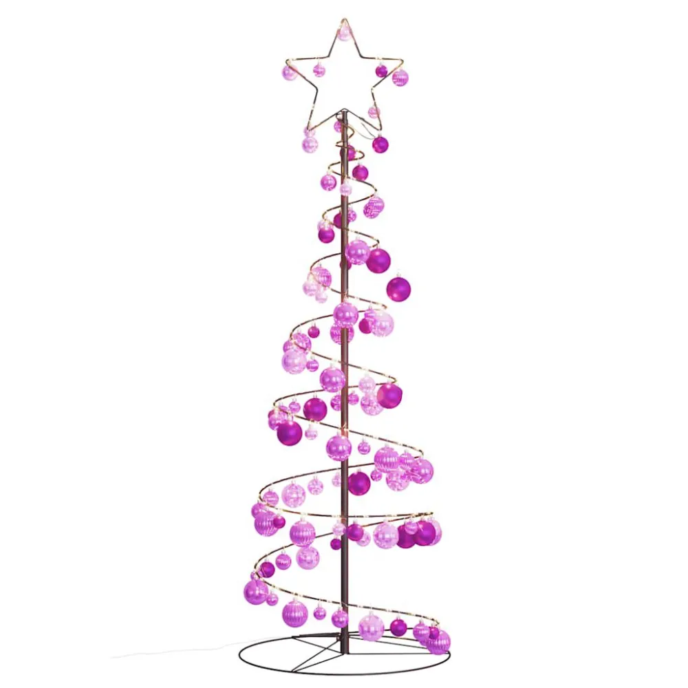Árvore de Natal LED com Baubles 100 LEDs Branco Abrasador 150 cm