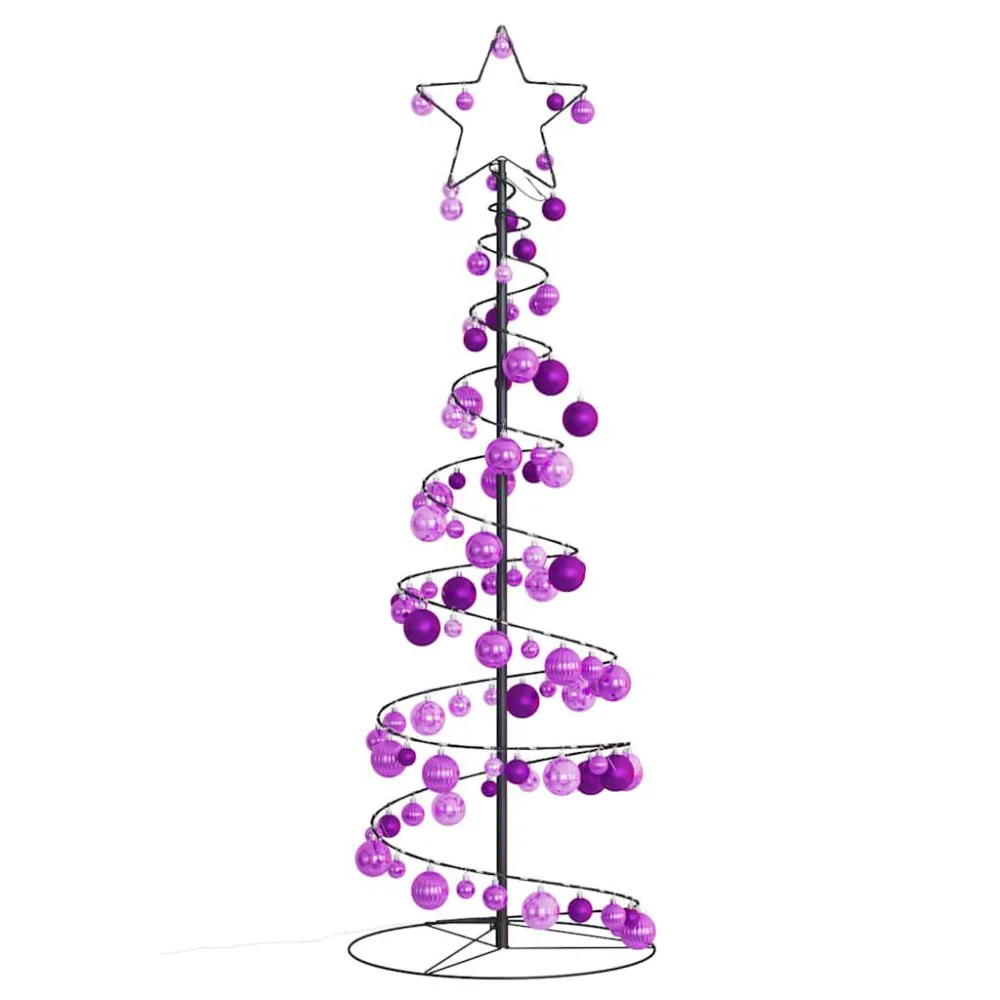 Árvore de Natal LED com Baubles 100 LEDs Branco Abrasador 150 cm