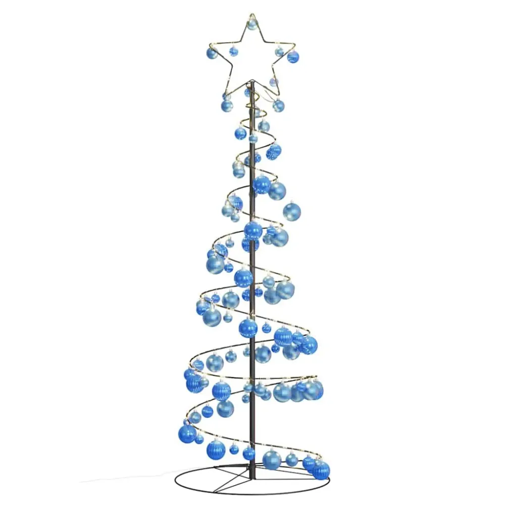 Árvore de Natal LED com Baubles 100 LEDs Branco Abrasador 150 cm