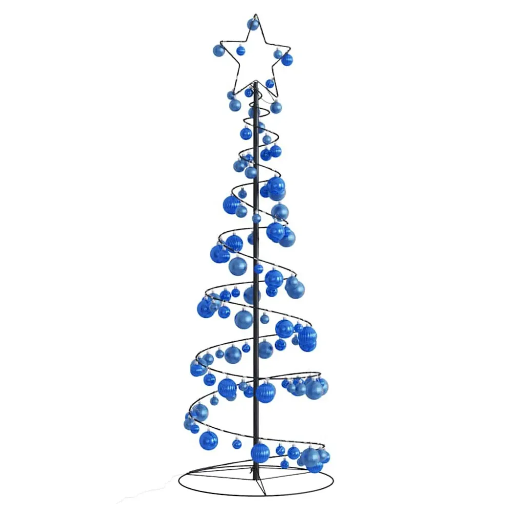 Árvore de Natal LED com Baubles 100 LEDs Branco Abrasador 150 cm