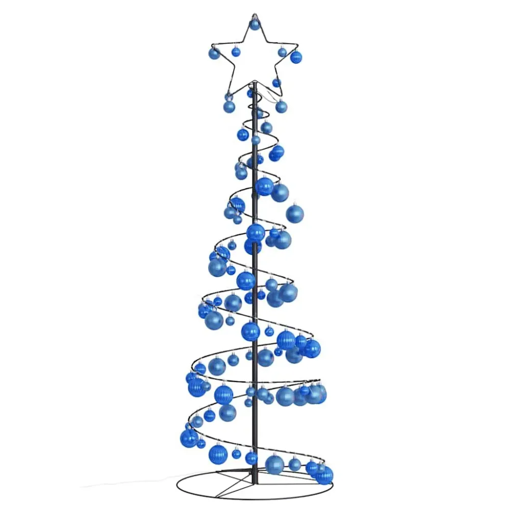 Árvore de Natal LED com Baubles 100 LEDs Branco Abrasador 150 cm