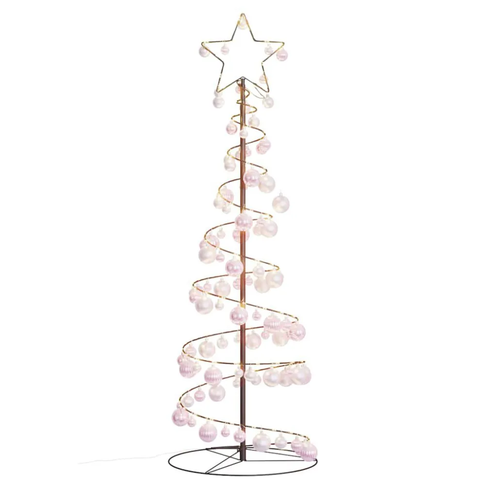 Árvore de Natal LED com Baubles 100 LEDs Branco Tépido 150 cm