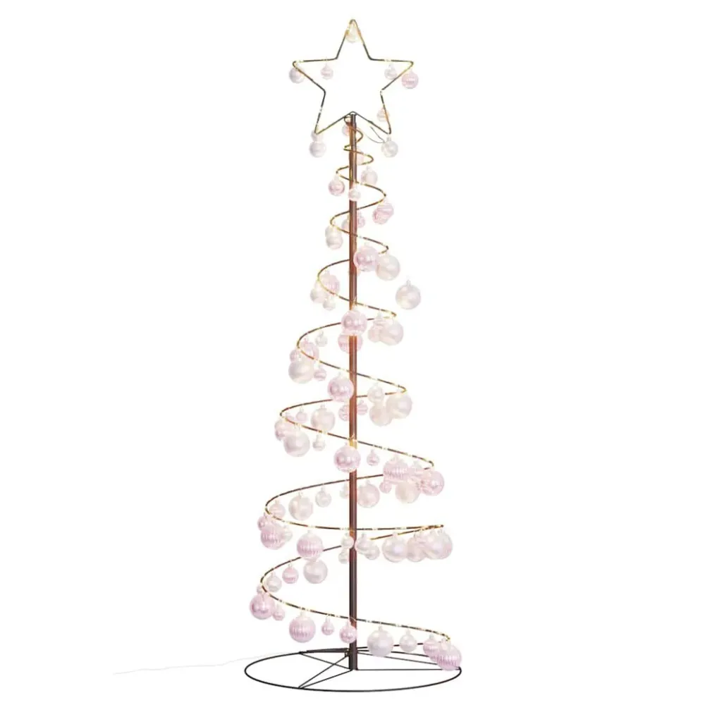 Árvore de Natal LED com Baubles 100 LEDs Branco Tépido 150 cm