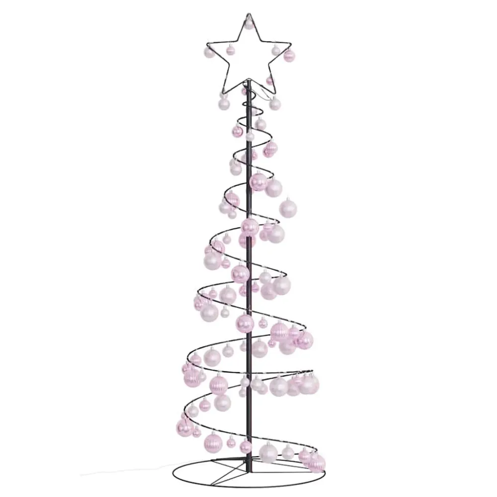 Árvore de Natal LED com Baubles 100 LEDs Branco Tépido 150 cm