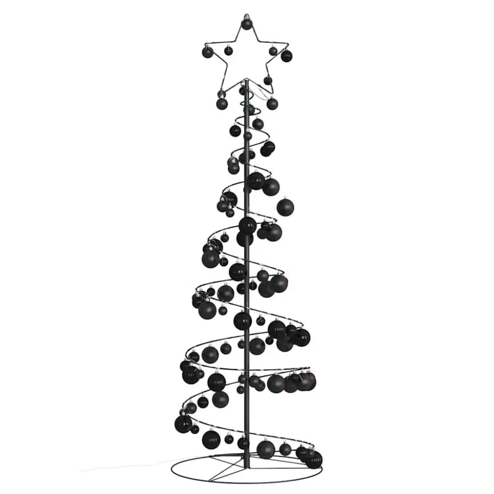 Árvore de Natal LED com Baubles 100 LEDs Branco Tépido 150 cm
