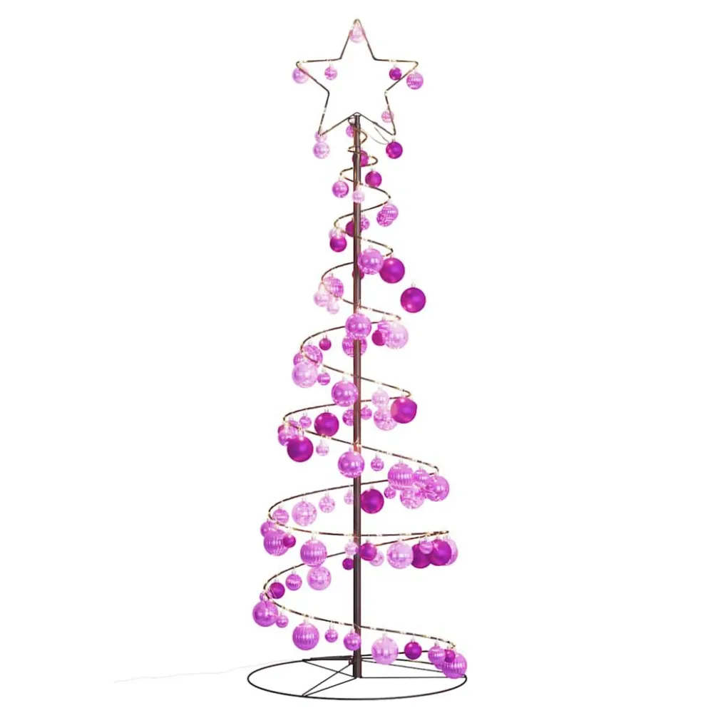 Árvore de Natal LED com Baubles 100 LEDs Branco Abrasador 150 cm